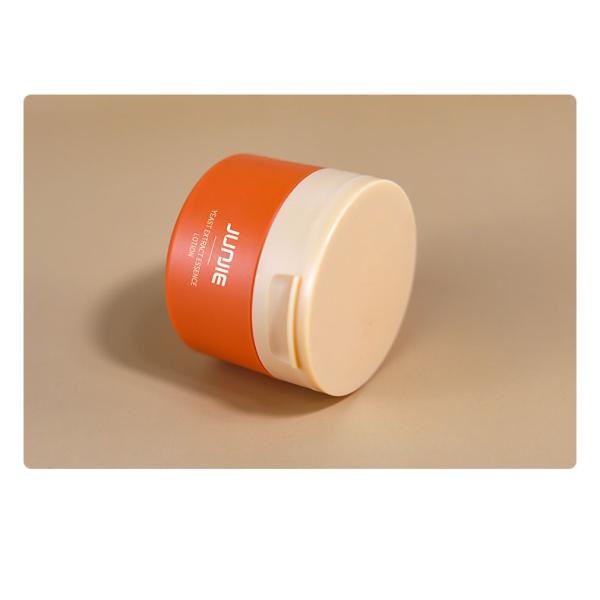 100G Flip Round Top Cap Botella de plástico Top Capa Vidrio de crema Vidrio cosmético Impresión de logotipo personalizado