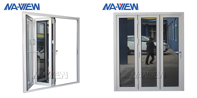 Двери алюминиевого Bifold Windows CE RAL trifold сползая стеклянные