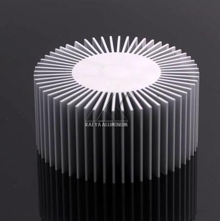 Small Size Black Round Heat Sink Extrusion , Aluminium Alloy Heat Sink T3 - T8