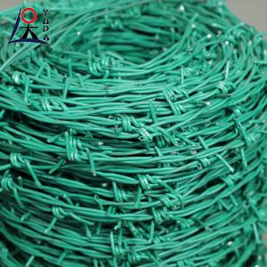 14 Gauge PVC revestido de arame farpado galvanizado rol de arame farpado
