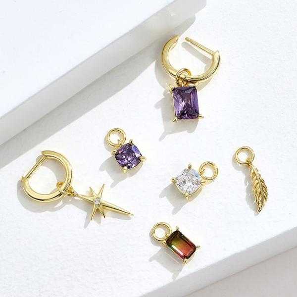 ювелирные изделия 2.2g 0.67in стерлинговые серебряные устанавливают покрытые платиной серьги иглы CZ серебряные