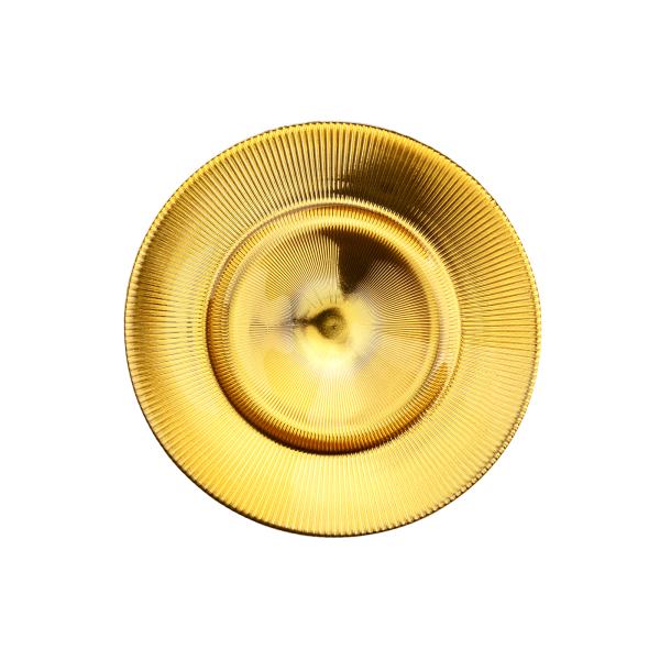 32cm 13 inch Colorful Crystal Glass Plates Electroplated Glass Charger Plates