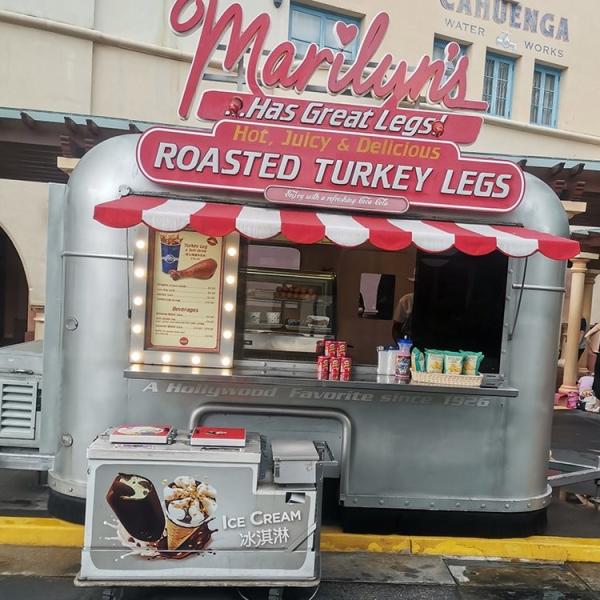 Remorque de nourriture de cuisine Mobile pour boissons froides, voiture de