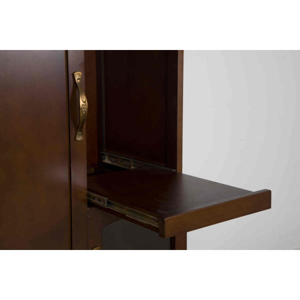 Handmade Kitchen Cabinet Storage Glass Fronted Cupboard With Five Adjustable Shelves