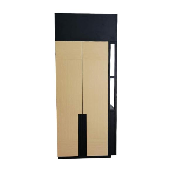 Modern Design Bedroom Hotel Wardrobe Furniture Solid Wood And Metal base