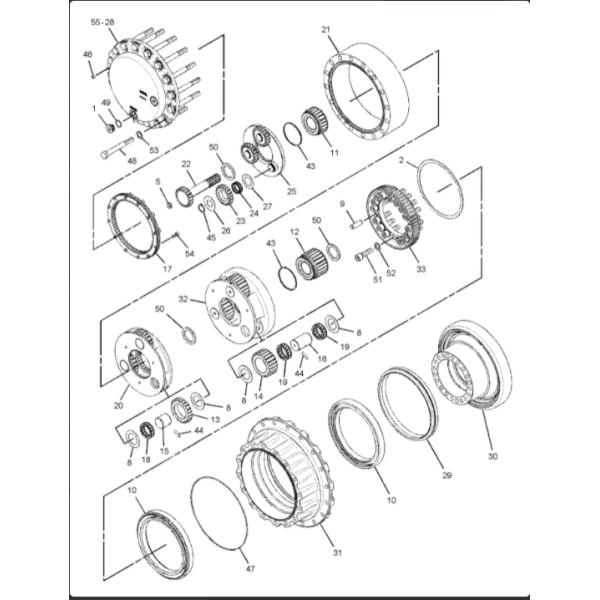 169-5590 1912684 1695593 1695594 7Y0639 E320C E320D E322C E325C E325D Sun Gear Final Drive
