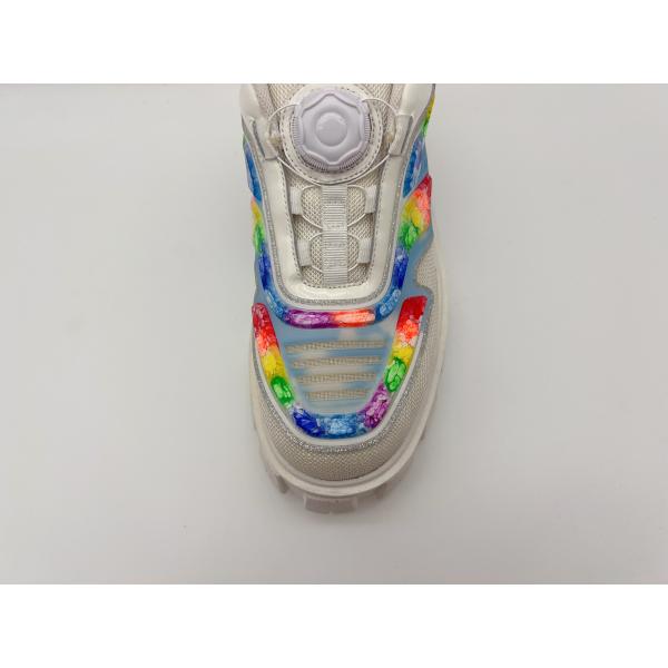 Trendy White Leisure Shoes Non slip Women'S Platform Casual Shoes With Shoelace Storage