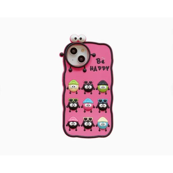 Soft TPU iPhone 11-15 Phone Accessories Case Pink Coal Ball Elf ODM