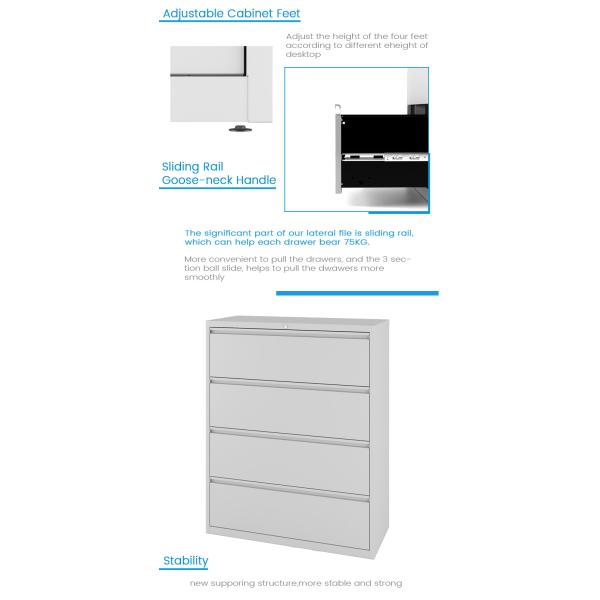 Картотеки металла офиса боковые 4 шкафа хранения ящика больших