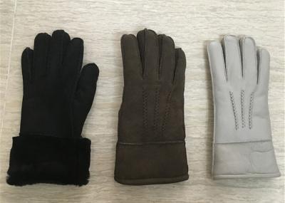 Luxurious Warmest Sheepskin Gloves / Black Leather Women's Sheepskin Mittens