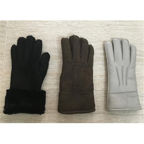 Роскошные самые теплые перчатки овчины/Миттенс овчины кожаных женщин черноты