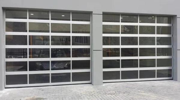 Porta seccional de alumínio de vidro duplo moderno com excelente isolamento
