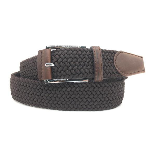 Polyester Adjustable Braided 35mm Mens Elastic Stretch Belt