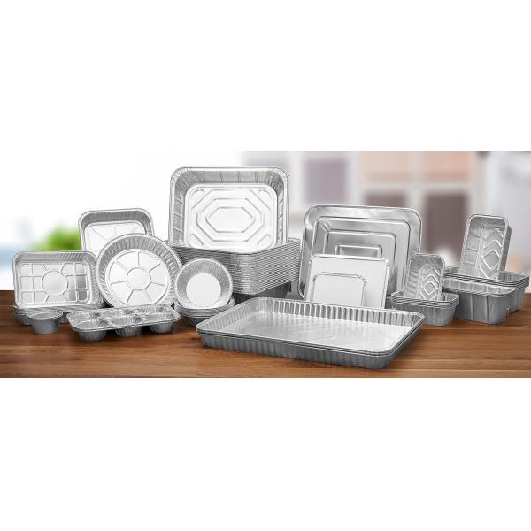 Большие плиты для обжарки с фольгой для кулинарии на улице прямоугольный контейнер из алюминиевой фольги