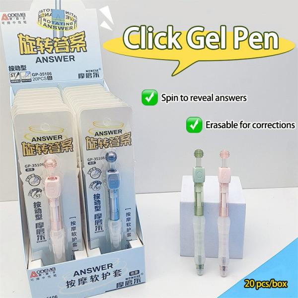 Mode stylo rotatif de jouet éteignable stylo neutre en plastique de 0,5 mm pour les étudiants