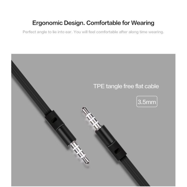 ROHS High Bass Earphones 3.5mm Noise Cancelling Earbuds With Wire