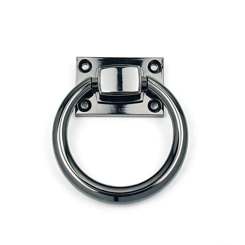 Modern Minimalist Bright Silver Cabinet Door Handles Ring Drop Pulls Furniture Hardware Accessories
