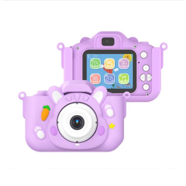 Appareil photo numérique pour enfants X11S Mini à double objectif 1080P, motif lapin de dessin animé, pour enfants