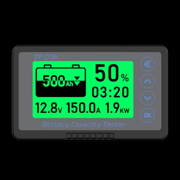 2.8 Inch TF03K Battery Monitor 8-120V 0-750A LFP Lead Acid Sodium Ion Battery