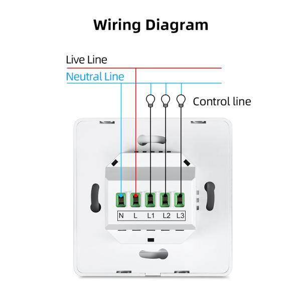 радиотелеграф переключателя стены 86×86mm Tuya Zigbee