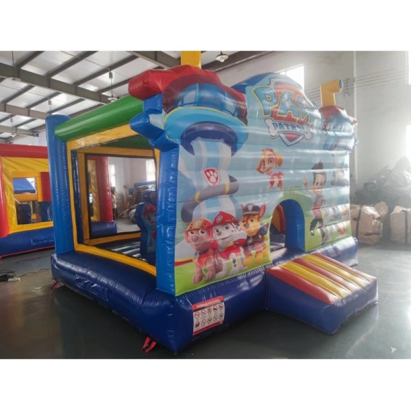 Cartoon Rescue Team Inflatable Bounce House and Slide Combo for Kids Events and Rentals