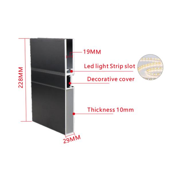 Aluminium Profile Glass Guardial Base Railing Glass Aluminum Channel With LED Light