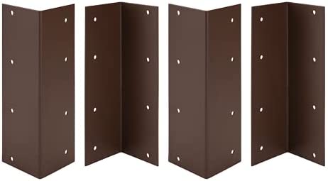 Черная сталь L Правый угол скобки для тяжелой работы поднятый овощный сад угол кровати