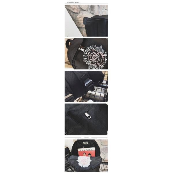 2017 Chinese Rose Embroidery PatternsWaterproof Backpack