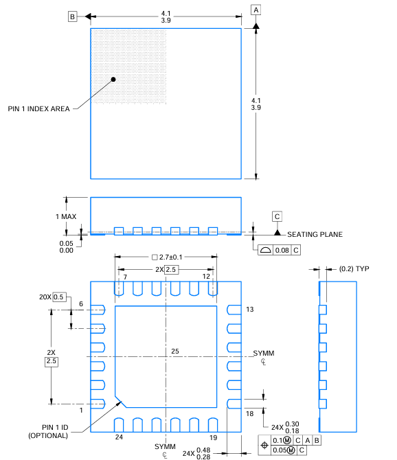 ADS8634SRGER 12-bit ADC 4-ch 1MSPS SPI prog input (±12V/0-10V) internal ref 2.5V-5V VQFN-24 for industrial