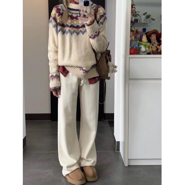 Ethnic Style Thick-Soled Snow Boots For Women Winter New Fur One-Piece Outerwear Fur Slippers