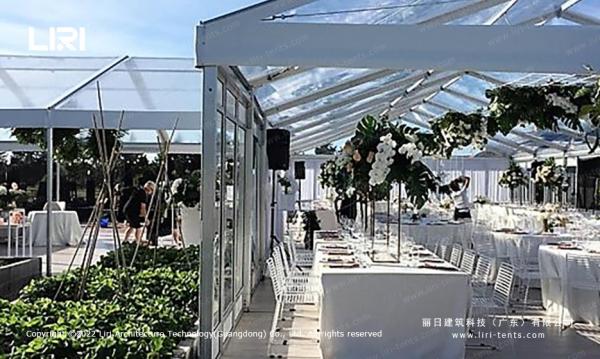 Outdoor Event Party Transparent PVC Wedding Tent 100km/hour Wind Loading