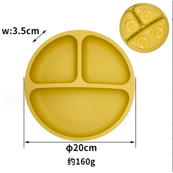 Silicone Kids Tableware Plate With Suction Cup Dinnerware Type Plate Production