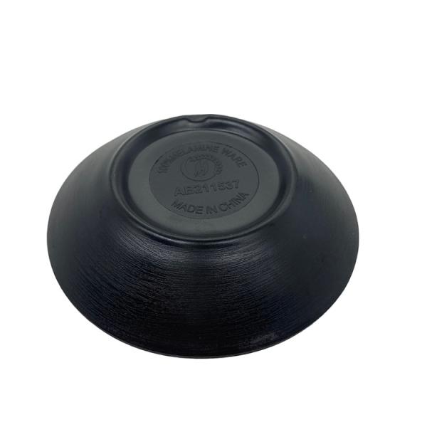 4'' Restaurant Melamine Sauce Dish Round Matte Black All Season