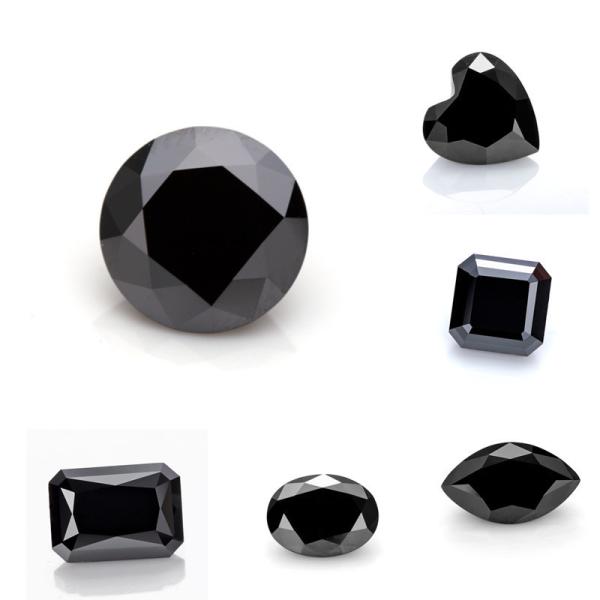 Synthetic Loose Cushion Cut Black Moissanite Gemstone Diamond