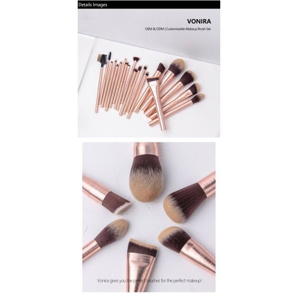 Vonira Cruelty Free Synthetic Taklon PBT Vegan Makeup Brushes