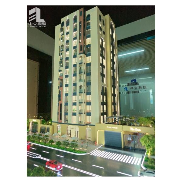 High - Precision Detailed Residential Building Architectural Model for Professional Real Estate Project Display and Marketing