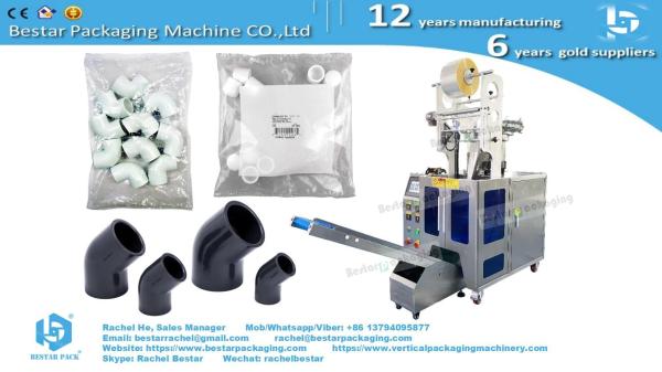 Counting packing machine with enlarged vibration and stronger frame for elbow fittings