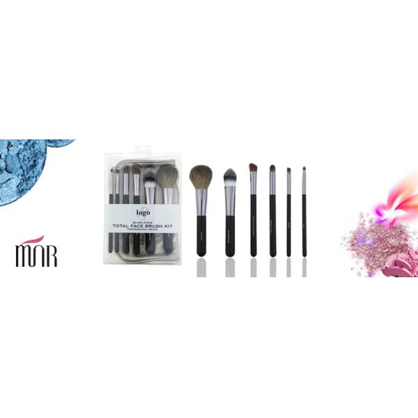 Soft 6 Piece Travel Makeup Brush Set Professional Of Synthetic Hair