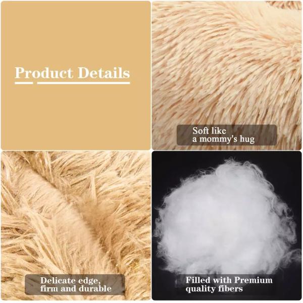 Colorful Modern Anti Anxiety Soft Marshmallow Fluffy Dog Bed For  Small Pet