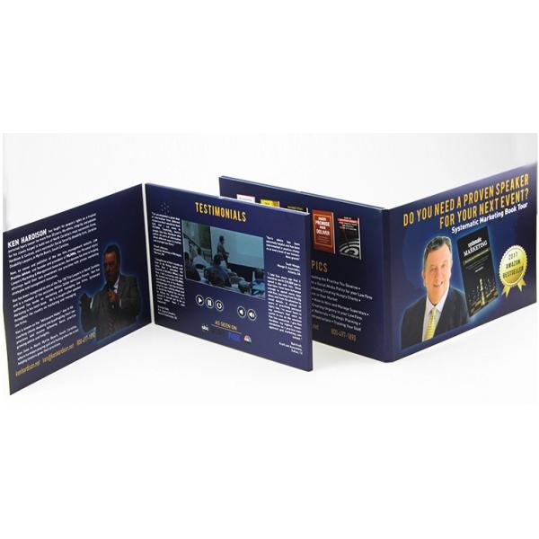 Electronic multimedia LCD Video Brochure , automatic video booklet for business