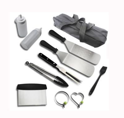 Wholesale 11pcs Griddle Spatula Set Include Egg Rings With Barbecue Accessories