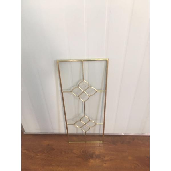 Transparent Kitchen Cabinet Glass Metal Frame Beveled Edge Heat Resistant