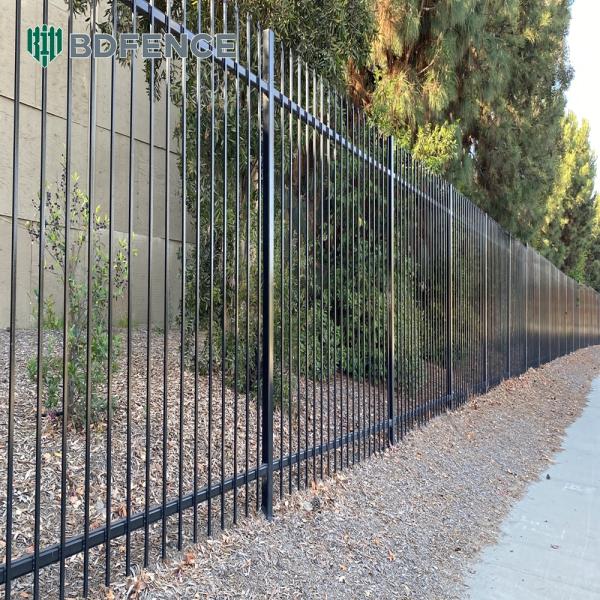 Grip-Enhanced Steel Powder Coated Tubular Fencing Non-Slip Surface