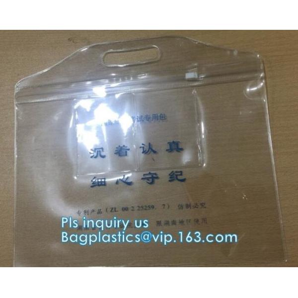 eco-friendly, Slider Hook Hanging Zipper Bag, Slider Zipper PVC Pencil Bags, wig hair packaging bag