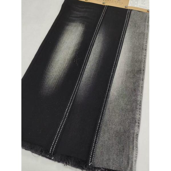 Weak Stretch Dual-Core Siro Yarn Cross Slub  85%Cotton BLACKBLACK 10S Denim Fabric For Jeans Or Jacket