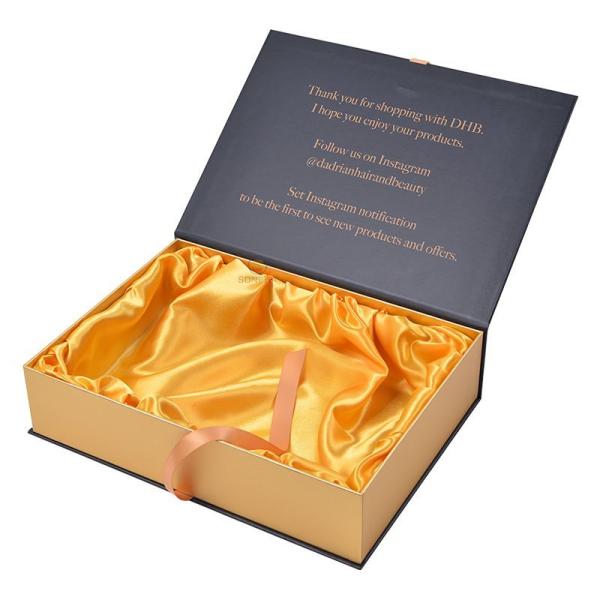 Customized Folding Gift Box Magnet Packaging Box For Human Hair Extension Wig Accessories