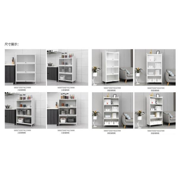 Multilayer Metal Kitchen Steel Storage Rack Shelf  0.5-1.0mm Thickness