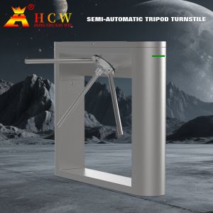 Puerta de girasol de barrera duradera HCW con ancho de paso de 550 mm 100W Potencia nominal y velocidad de tráfico de 20 ~ 30 personas / minuto para el control de acceso
