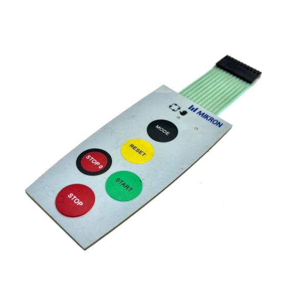 Glossy Finish Polyester Transparent Window Custom Membrane Keypad For CNC Machine