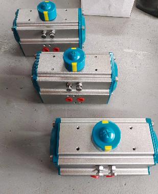 AT075 Double Action Single Action Pneumatic Rotary Actuator Rack and Pinion Aluminum Actuator Ce Ex